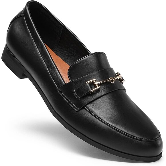 Dream Pairs Women's Black-pu Faux Leather Comfortable Flats Penny Loafers - Picture 6 of 7